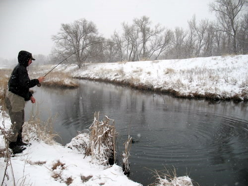 Randy catching a trout